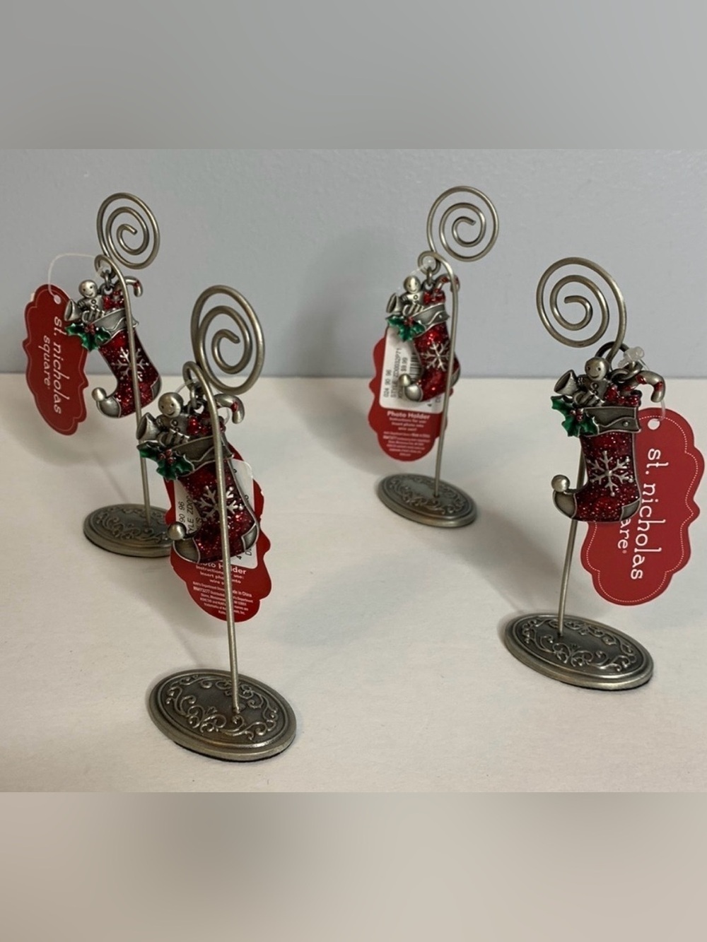 CHRISTMAS PHOTO HOLDERS  (SET OF 4)
